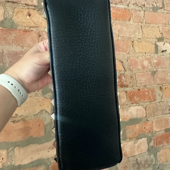 Valentino Small Rockstud Grainy Calfskin Crossbody Bag in Black - Picture 5 of 14